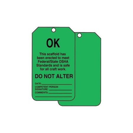 Accuform RP-Plastic, 3-1/4 in Width, 0.075 in Height, , 5 PK TSS103PTM